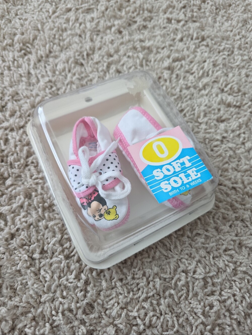 Disney Minnie Moise Newborn Baby Shoes